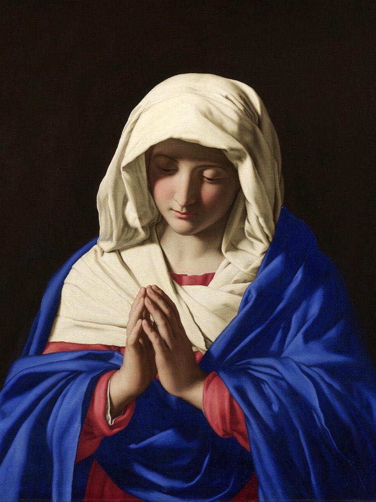 The Virgin in Prayer, painting by Sassoferrato